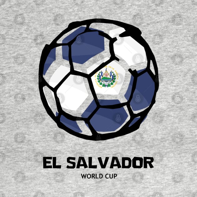 El Salvador Football Country Flag by KewaleeTee